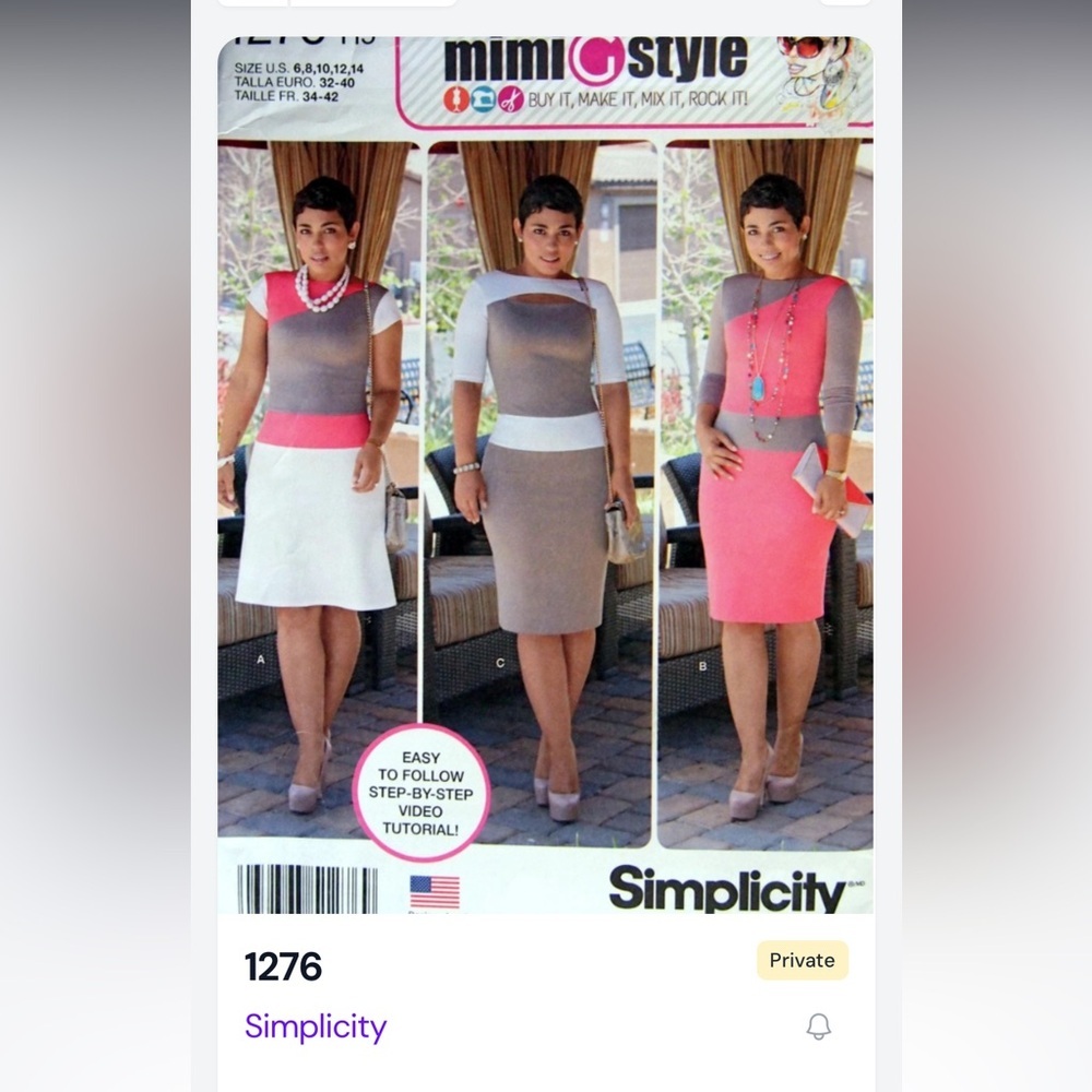 S1276 Simplicity Mimi Style Sewing Pattern 6-14 - Picture 1 of 1